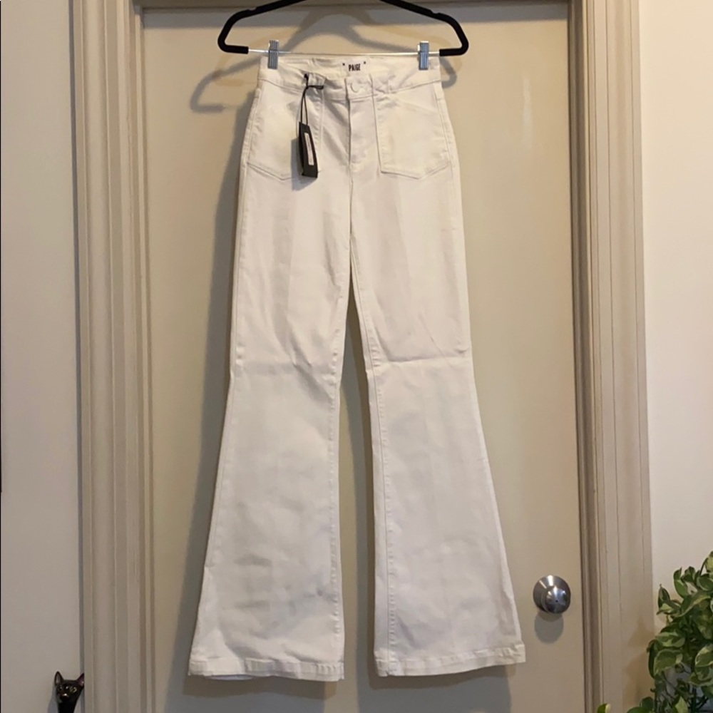 White Paige Flare Jeans